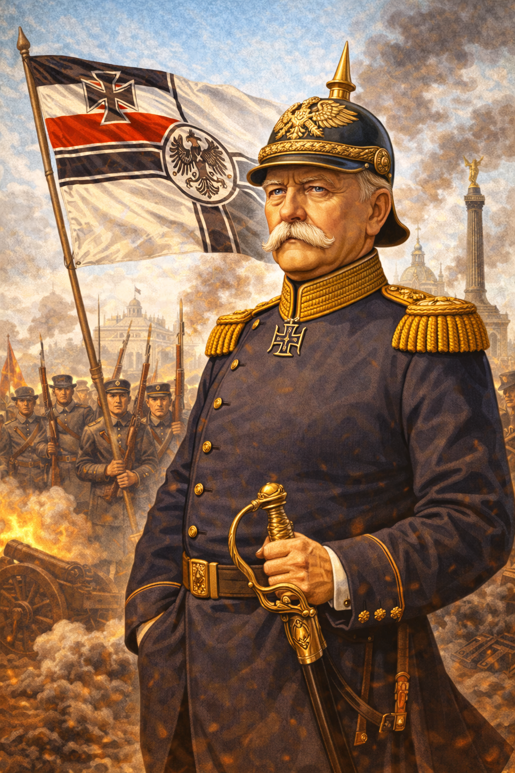 Cartoon portrait of Otto von Bismarck
