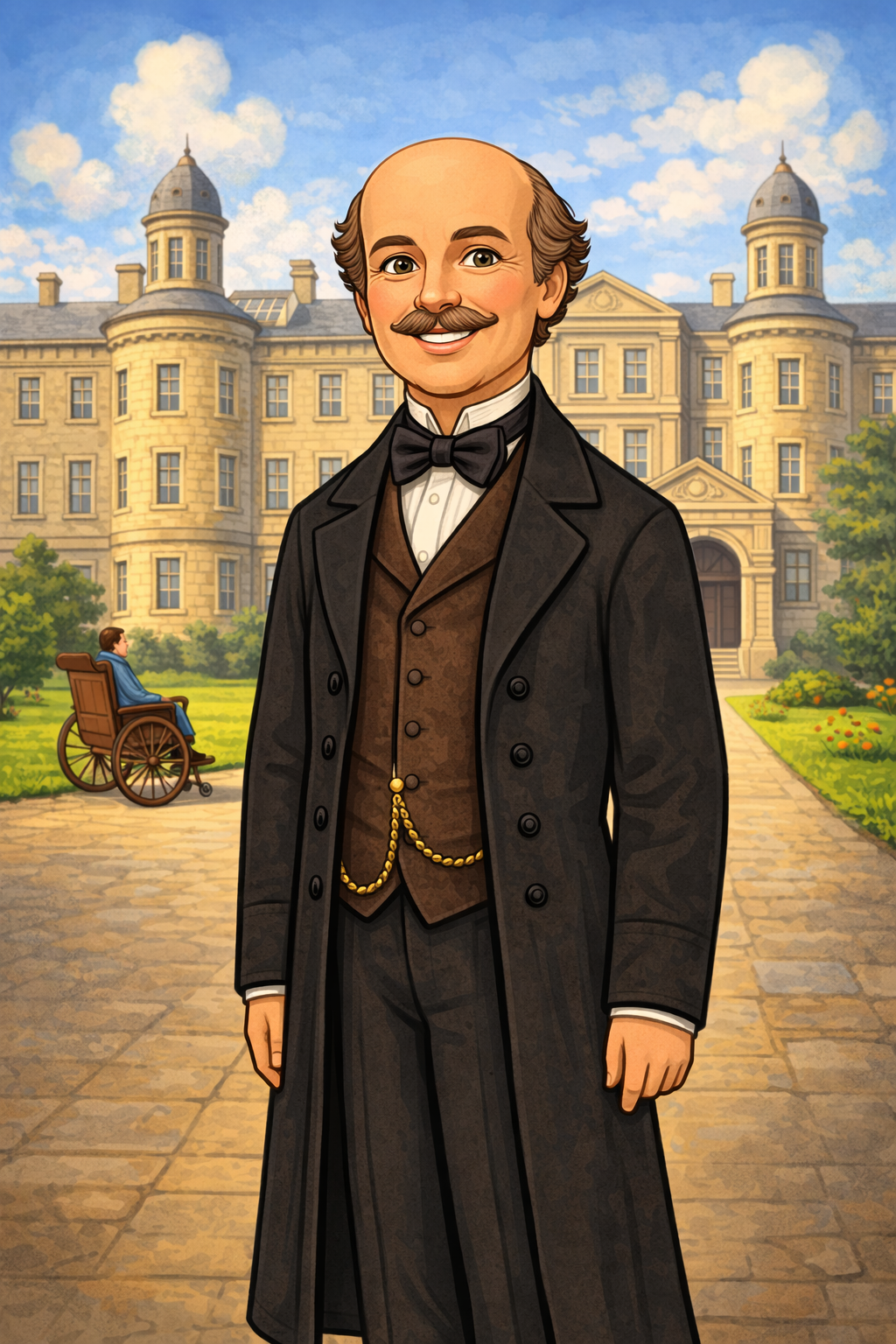 Cartoon portrait of Ignaz Semmelweis